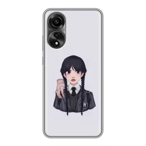 Чехлы с принтом Уэнсдей на OPPO A78 (4G) (Вещь Венсдей)