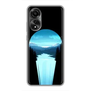 Летний Чехол на OPPO A78 (4G) (Синий Водопад)