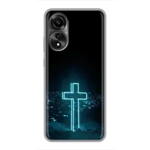 Чехлы для Оппо А78 (4G) (Крест Иисуса) (Яркий Крест)