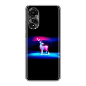 Силіконовий бампер з картинкою звірів для OPPO A78 (4G) (Яскравий олень)
