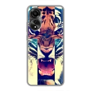 Чохли з зображенням різних тварин на OPPO A78 (4G) (Яскравий Тигр)