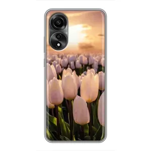 Чохли з картинкою (Тюльпани) на Оппо А78 (4G) (Захід з квітами)