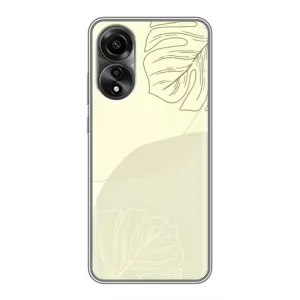 Чохол квітковий дизайн для OPPO A78 (4G) (Зелений фон)