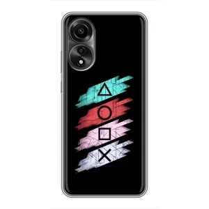 Чехол с рисунком «Значки Sony» для OPPO A78 (4G)