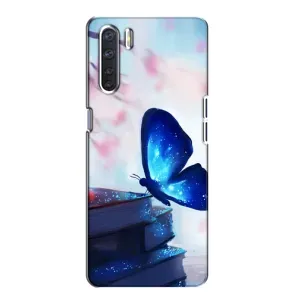 Силіконовий бампер з картинкою звірів для Oppo A91 (Метелик синій)