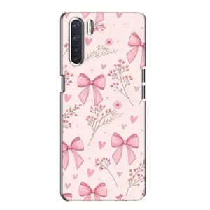 Чехол банты для Oppo A91 (Банты с цветами)