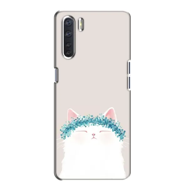 Чехол с рисунком «Белый котик» для OPPO A91 Чехол с рисунком «Белый котик» для OPPO A91