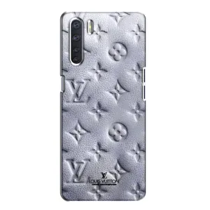 Текстурный Чехол Louis Vuitton для Оппо А91 (Белый ЛВ)