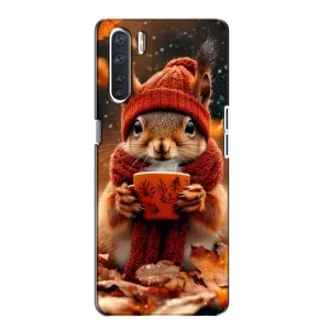 Друкований чохол 'Звірята з кавою' для Oppo A91 (Білка з кавою)