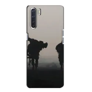 Чехлы на военную тематику для Oppo A91 (Бой солдат)