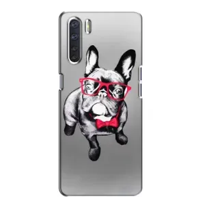 Чохол (ТПУ) Милі песики для Oppo A91 (Бульдог в окулярах)
