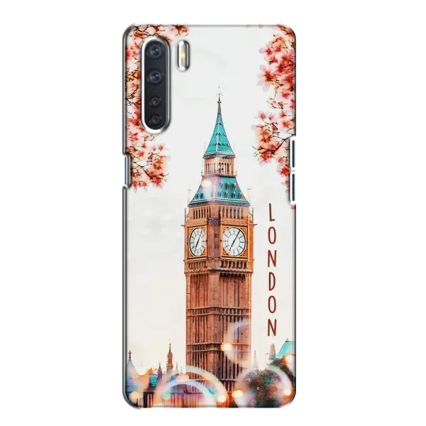 Чехол с рисунком «Часы Лондон» для OPPO A91