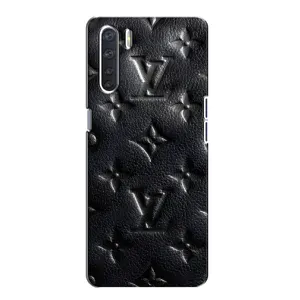 Текстурный Чехол Louis Vuitton для Оппо А91 (Черный ЛВ)