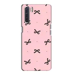 Чехол банты для Oppo A91 (Черные бантики)