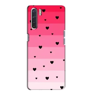 Чохли з тематикою "Маленькі Сердчеки" на Oppo A91 (Чорні сердечка)