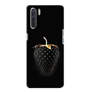 Чехол с изображением вкусной еды для Oppo A91 (Чёрная клубника)