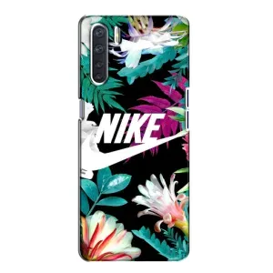 Силиконовый Чехол на Oppo A91 с картинкой Nike (Цветочный Nike)