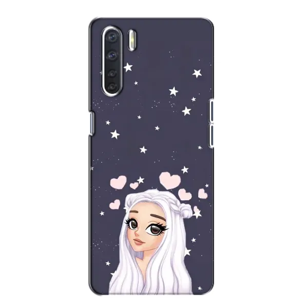 Чехол с рисунком «Девушка и сердечки» для OPPO A91