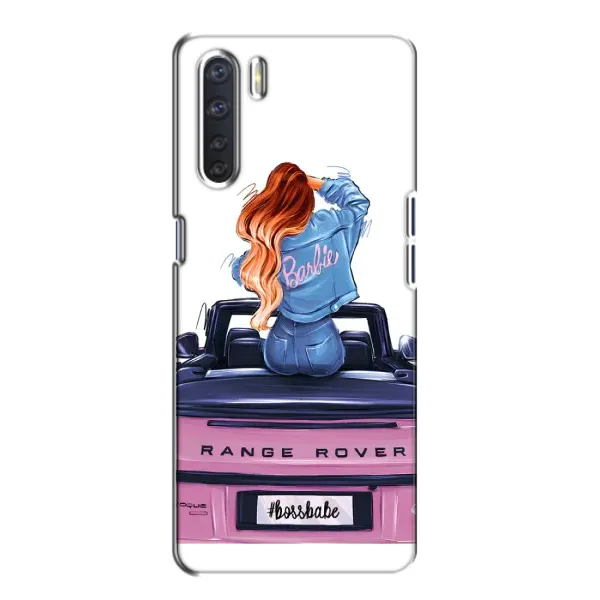 Чехол с рисунком «Девушка на машине» для OPPO A91