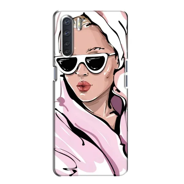 Чехол с рисунком «Девушка в халате» для OPPO A91