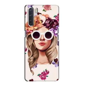 Чехол с картинкой Модные Девчонки Oppo A91 (Девушка в очках)