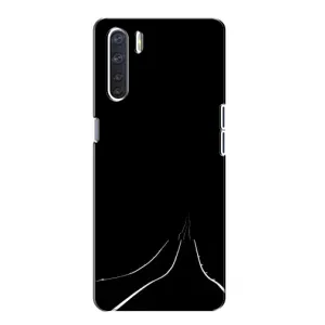 Чехол с картинками на черном фоне для Oppo A91 (Дорога)