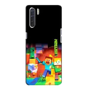 Чохли для Oppo A91 (Персонажі МайнКрафт) (Герой Майнкрафт)