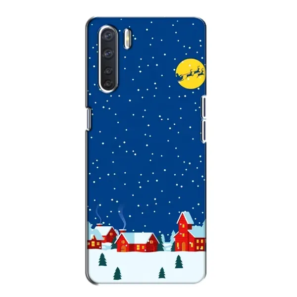 Чехол с рисунком «Город в снегу» для OPPO A91 Чехол с рисунком «Город в снегу» для OPPO A91