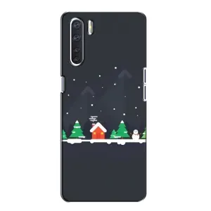 Силіконовий бампер на різдво для Oppo A91 (Місто зимове)