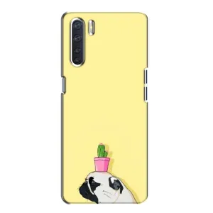 Бампер для Oppo A91 з картинкою "Песики" (Кактус на голові)