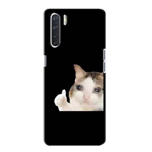 Чехол с рисунком «Кот в слезах» для OPPO A91 Чехол с рисунком «Кот в слезах» для OPPO A91