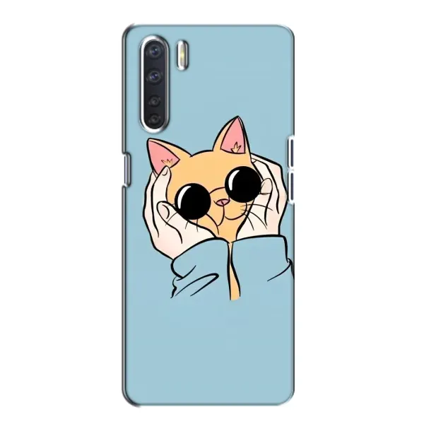 Чехол с рисунком «КОТИК в очках» для OPPO A91 Чехол с рисунком «КОТИК в очках» для OPPO A91