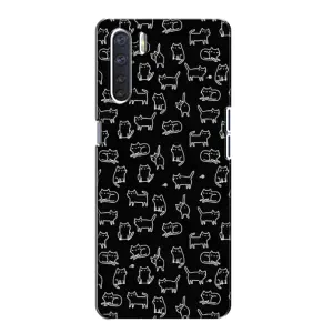 Чохол на тематику: Коти для OPPO A91 (Котики на чорному)