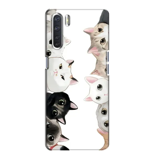 Чехол с рисунком «Коты» для OPPO A91