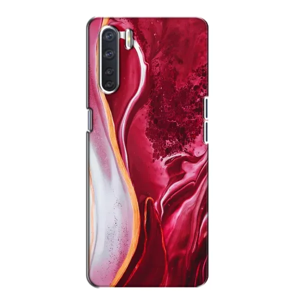 Чехол с рисунком «Красный мрамор» для OPPO A91 Чехол с рисунком «Красный мрамор» для OPPO A91
