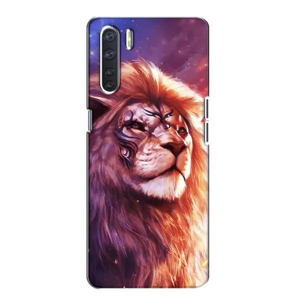 Чехол с рисунком «Красочный ЛЕВ» для OPPO A91
