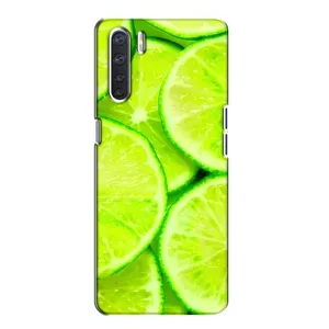 Чехол с изображением вкусной еды для Oppo A91 (Лайм)