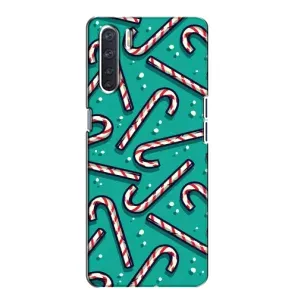 Силіконовий бампер на різдво для Oppo A91 (Льодяники)