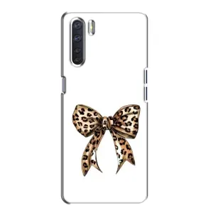 Чехол банты для Oppo A91 (Леопардовый принт)