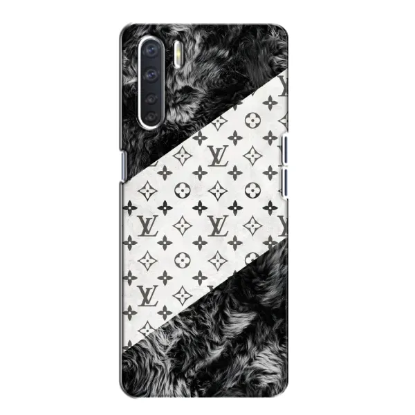 Чехол с рисунком «LV на белом» для OPPO A91