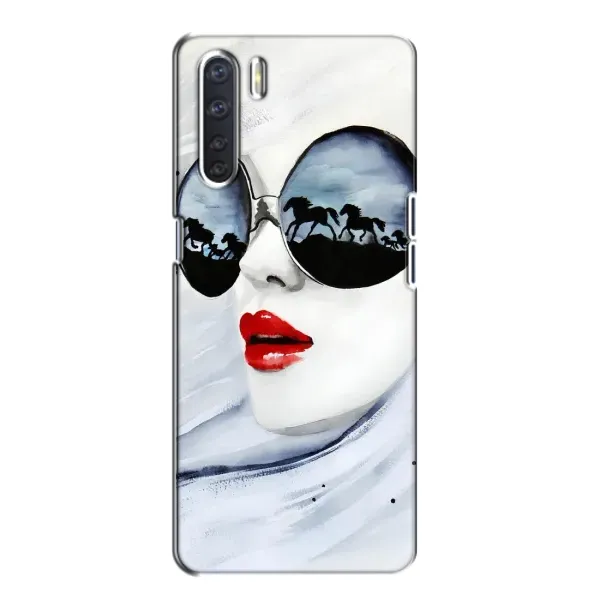 Чехол с рисунком «Любительница коней» для OPPO A91