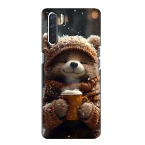 Друкований чохол 'Звірята з кавою' для Oppo A91 (Ведмедик з кавою)