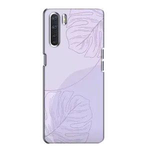 Чохол квітковий дизайн для Oppo A91 (Монстера фіолетова)