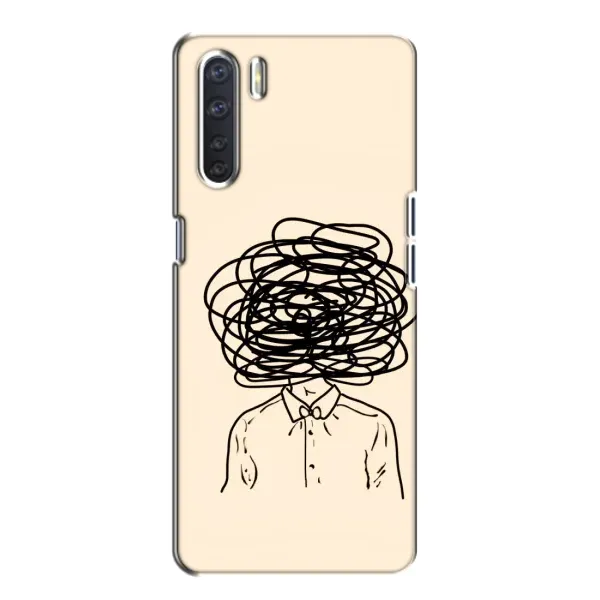 Чехол с рисунком «Мысли» для OPPO A91