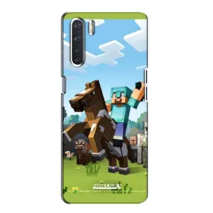 Чохли для Oppo A91 (Персонажі МайнКрафт) (На коні)