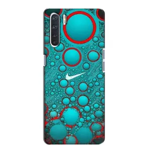 Силиконовый Чехол на Oppo A91 с картинкой Nike (Найк зеленый)