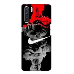 Силиконовый Чехол на Oppo A91 с картинкой Nike (Nike дым)