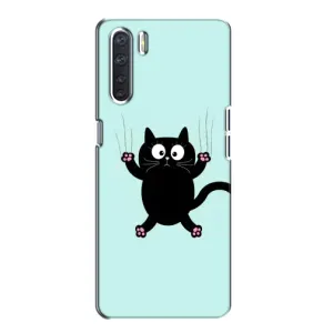 Силіконовий чохол з котиком для Oppo A91 (Падаючий кіт)