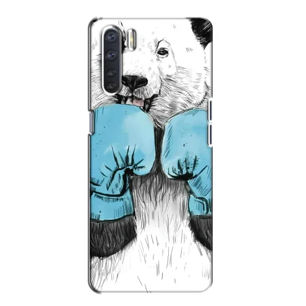 Чехол с рисунком «Панда боксер» для OPPO A91 Чехол с рисунком «Панда боксер» для OPPO A91