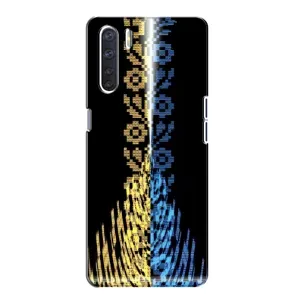 Силиконовый Чехол на Oppo A91 (Патриотическая вышиванка)